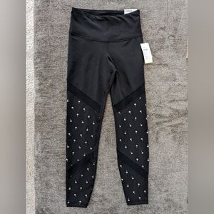 Old Navy Active Go-Dry Black Palm Tree Print Athletic Leggings Size S NWT